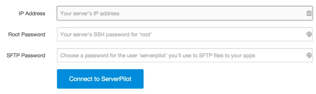 Configurar ServerPilot