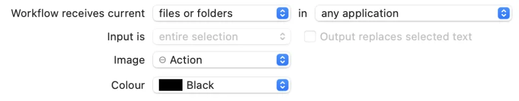 automator new workflow