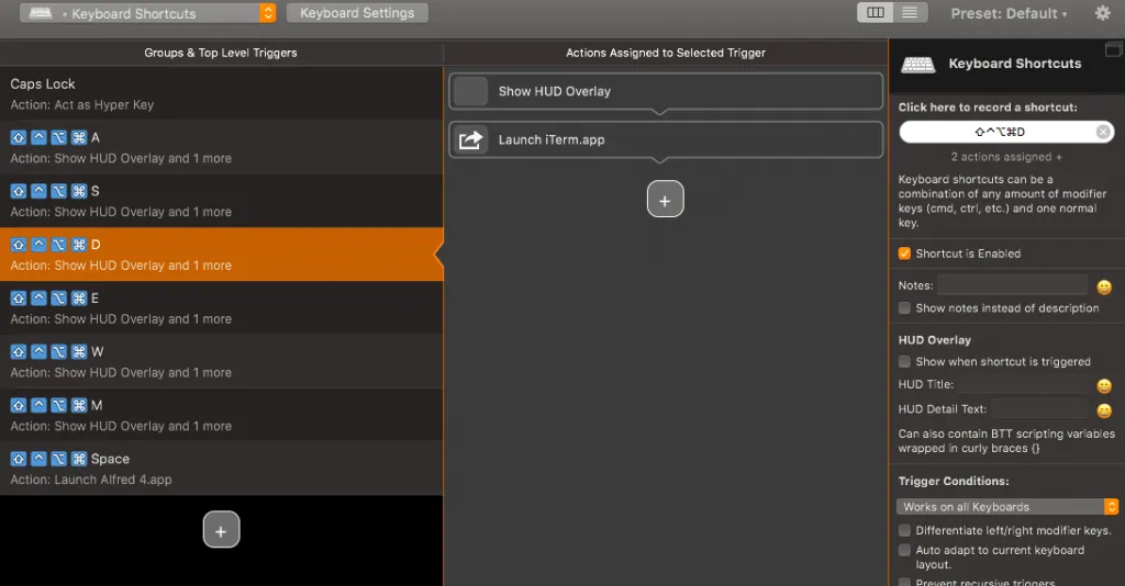 BTT Launch iTerm