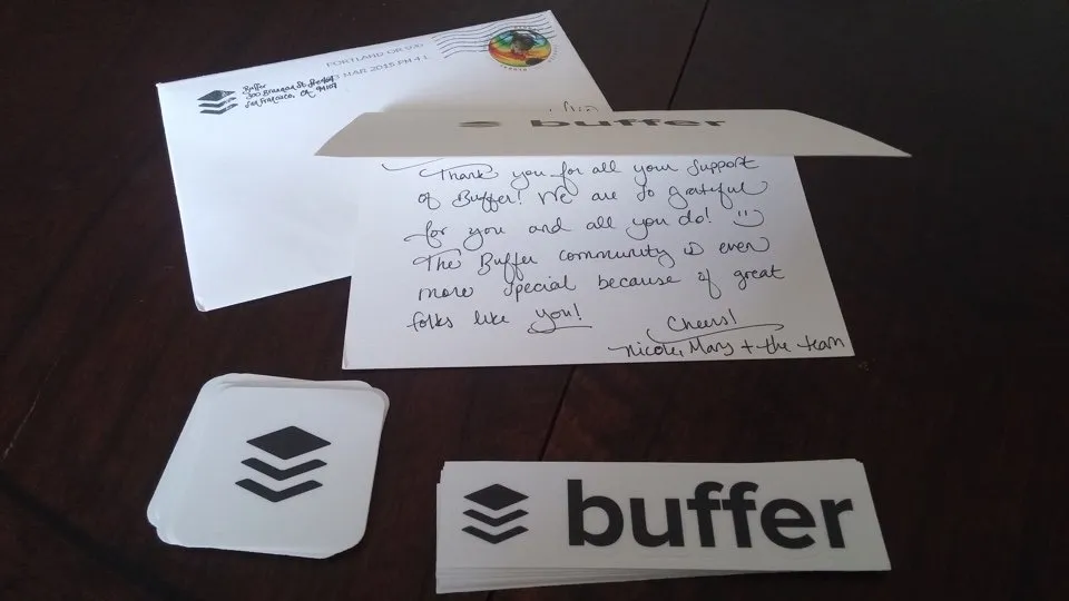 Envelope Buffer e autocolantes