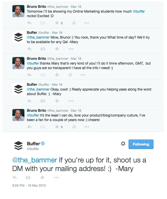 Buffer - conversa original