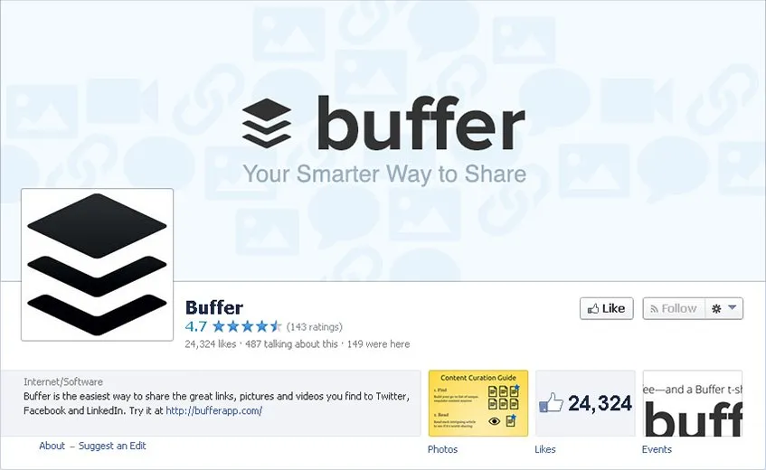 Buffer no Facebook