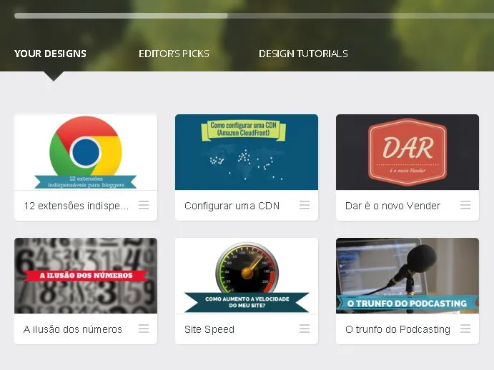 As mais recentes do meu blog foram criadas no Canva