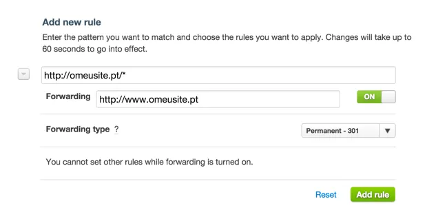 Cloudflare - Page Rules