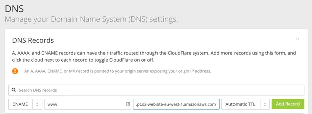 Cloudflare - DNS