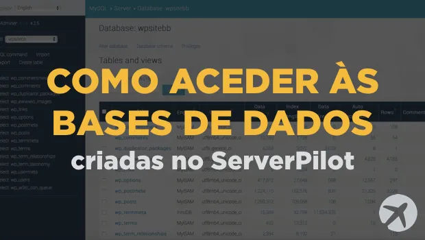 Como aceder às Bases de Dados criadas no ServerPilot