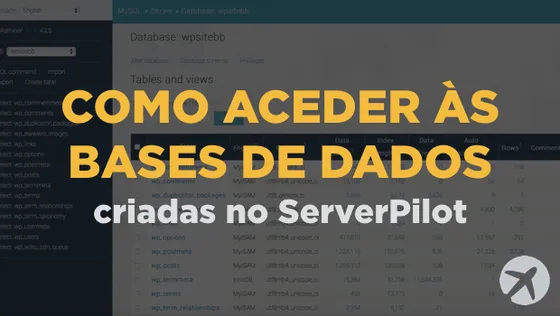Como aceder às Bases de Dados criadas no ServerPilot
