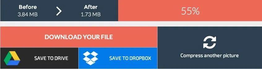 Opções de gravação do compressor.io