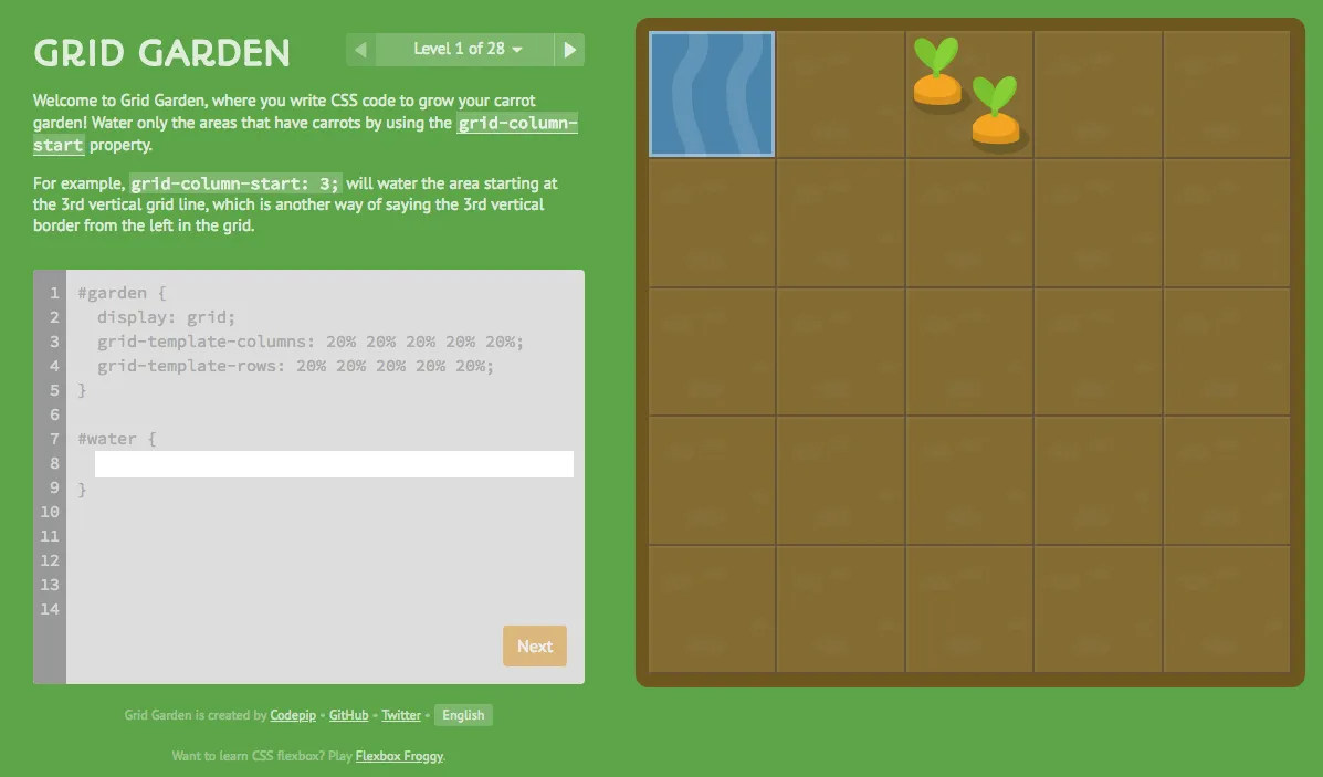 CSS Grid Garden