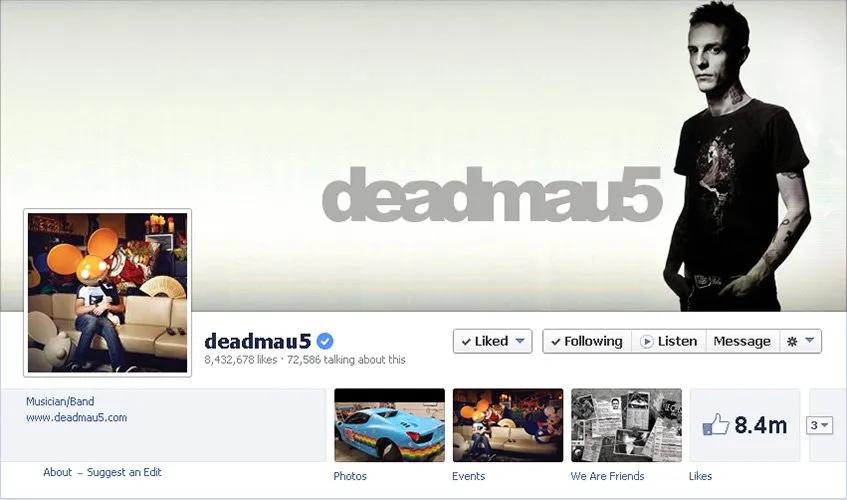 deadmau5 no Facebook