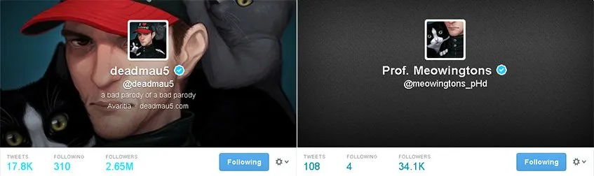 deadmau5 e as suas contas Twitter