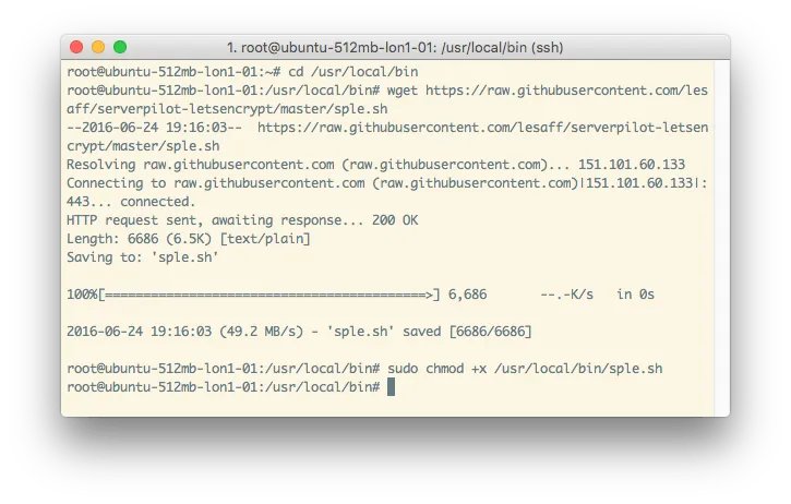 Comandos para descarregar script do Github