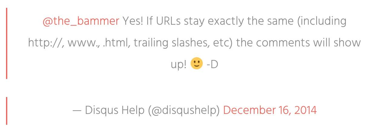 Disqus Help - Tweet