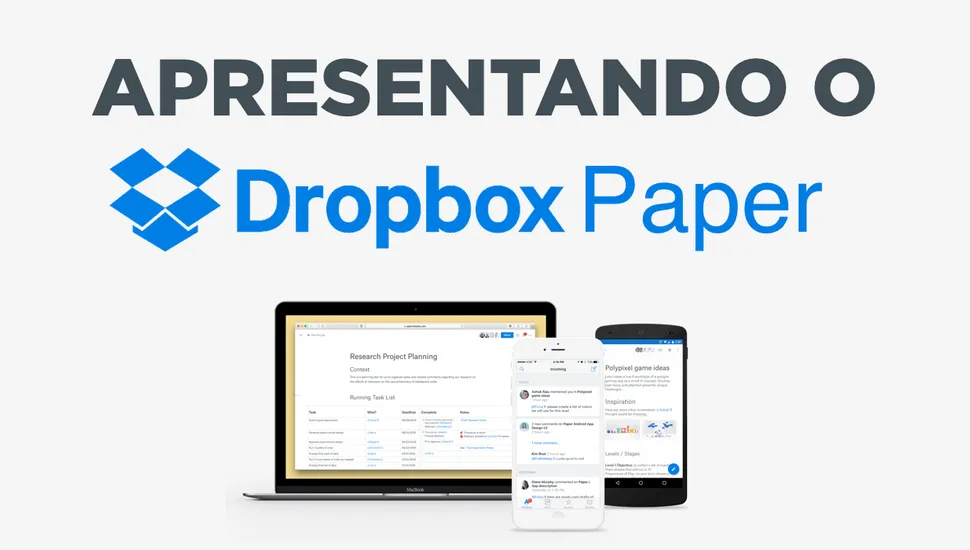 Dropbox Paper - a alternativa ao Evernote e ao Google Keep