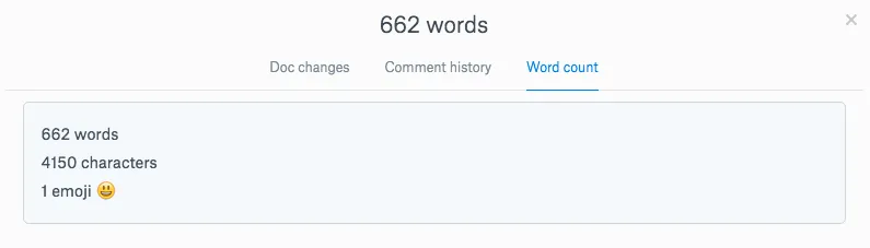 Dropbox Paper - Word Count