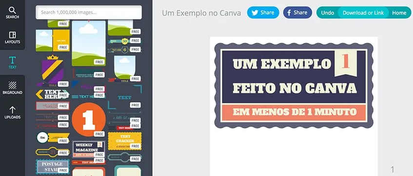 Inserindo uma caixa de texto no Canva