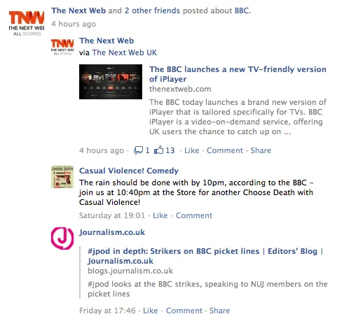 Facebook - several posted about this