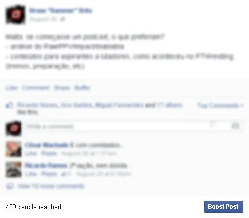 O destaque dado pelo Facebook ao reach