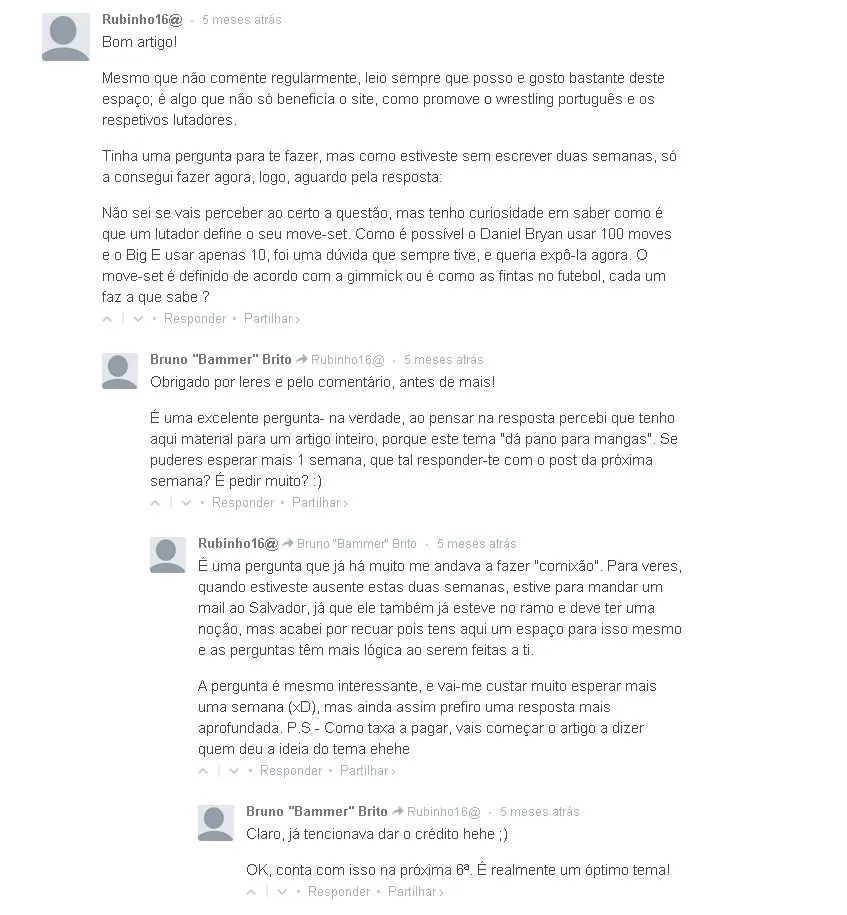 Feedback de um leitor originou um novo artigo