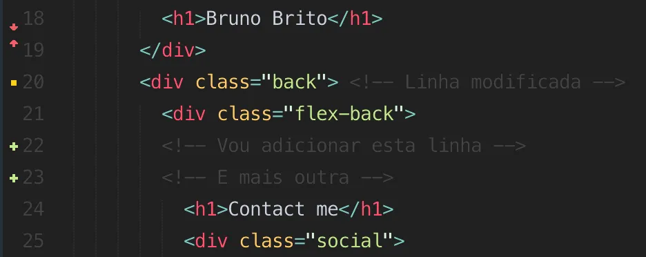 O GitGutter para Sublime Text em ação