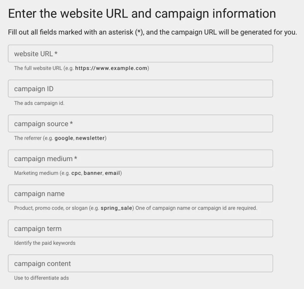 google campaign url builder