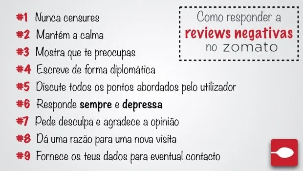 Guia para responder a Reviews Negativas no Zomato