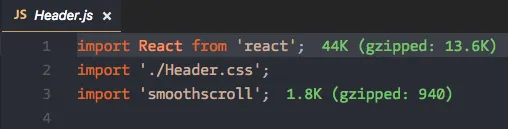 Import Cost para VS Code