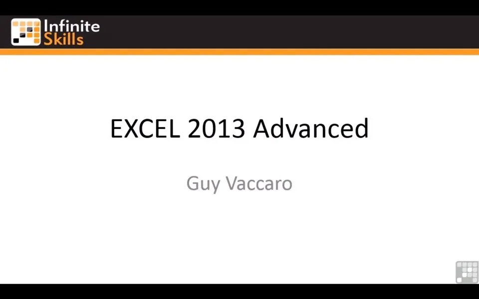 Excel 2013 no Infinite Skills