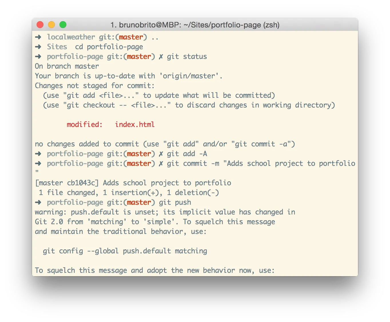 iTerm com Oh My Zsh