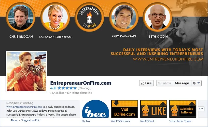 Entrepreneur On Fire no Facebook