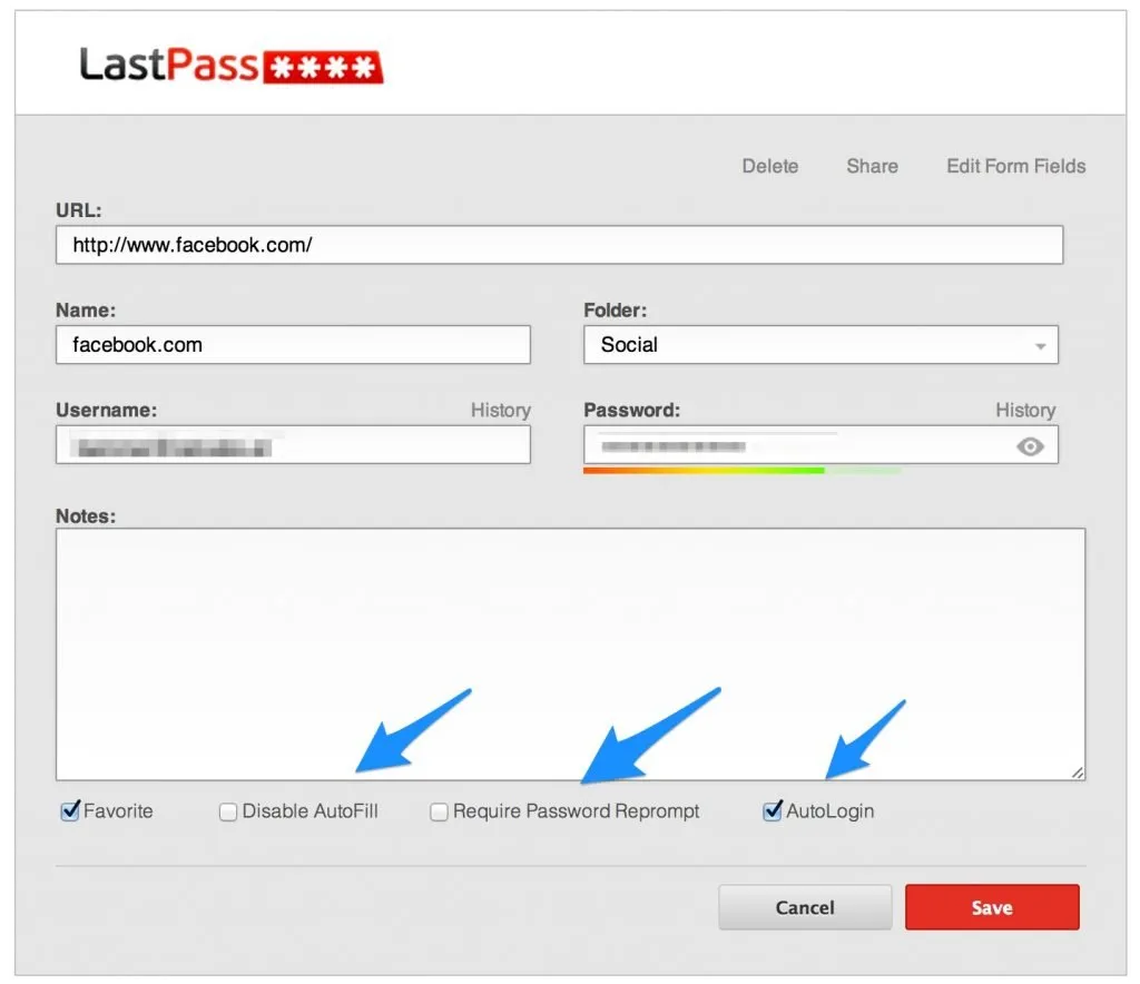 As várias possibilidades de login do LastPass