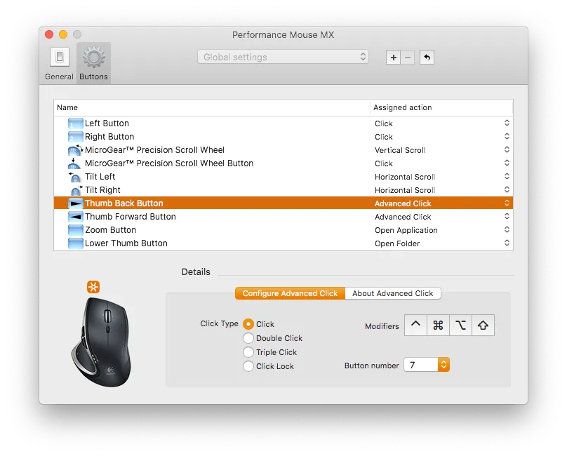 Logitech Advanced Click