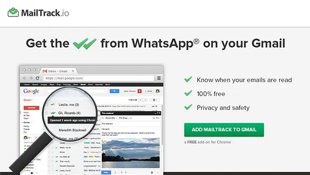 MailTrack traz as notificações do WhatsApp para o Gmail