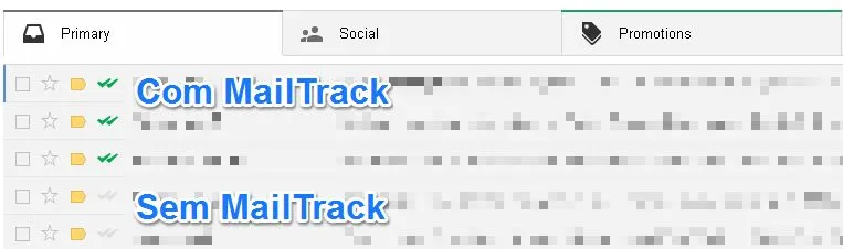 Antes e depois do MailTrack