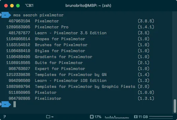 mas search pixelmator