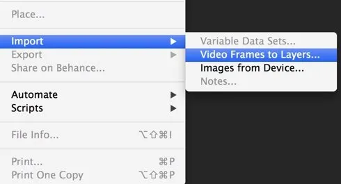 Photoshop Video Frames to Layers