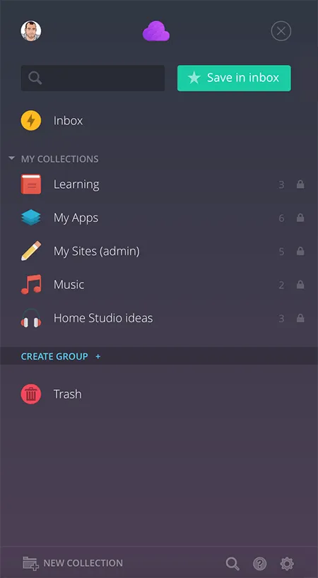 As Collections do Raindrop.io