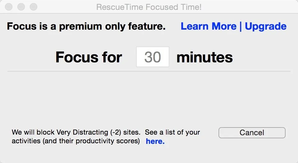 RescueTime - get focused