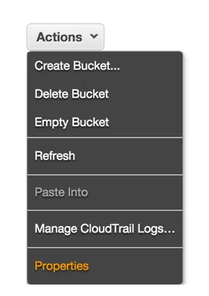 Amazon S3 - Bucket Properties