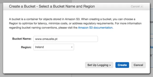 Amazon S3 - Create a Bucket