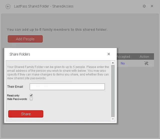 O "Family Folder" do LastPass
