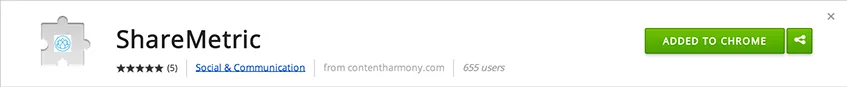 ShareMetric na Chrome Web Store