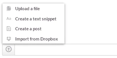 Opções de posts no Slack