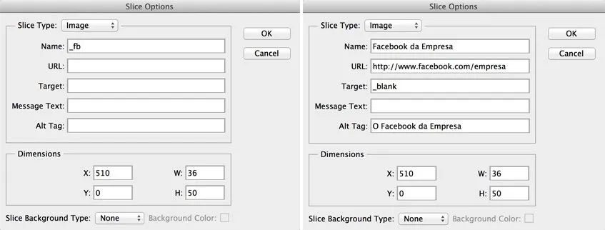 Photoshop slice com text expansion