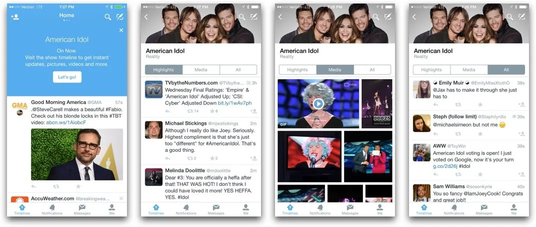Twitter TV Timelines