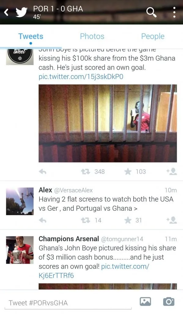 John Boye no Twitter
