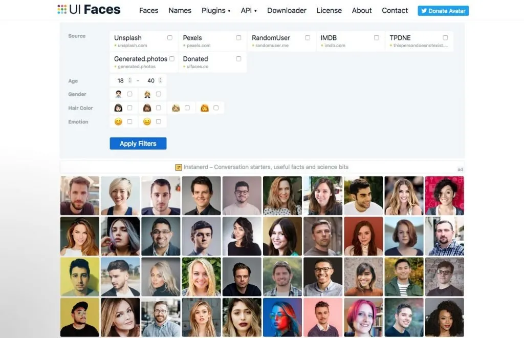 UI Faces