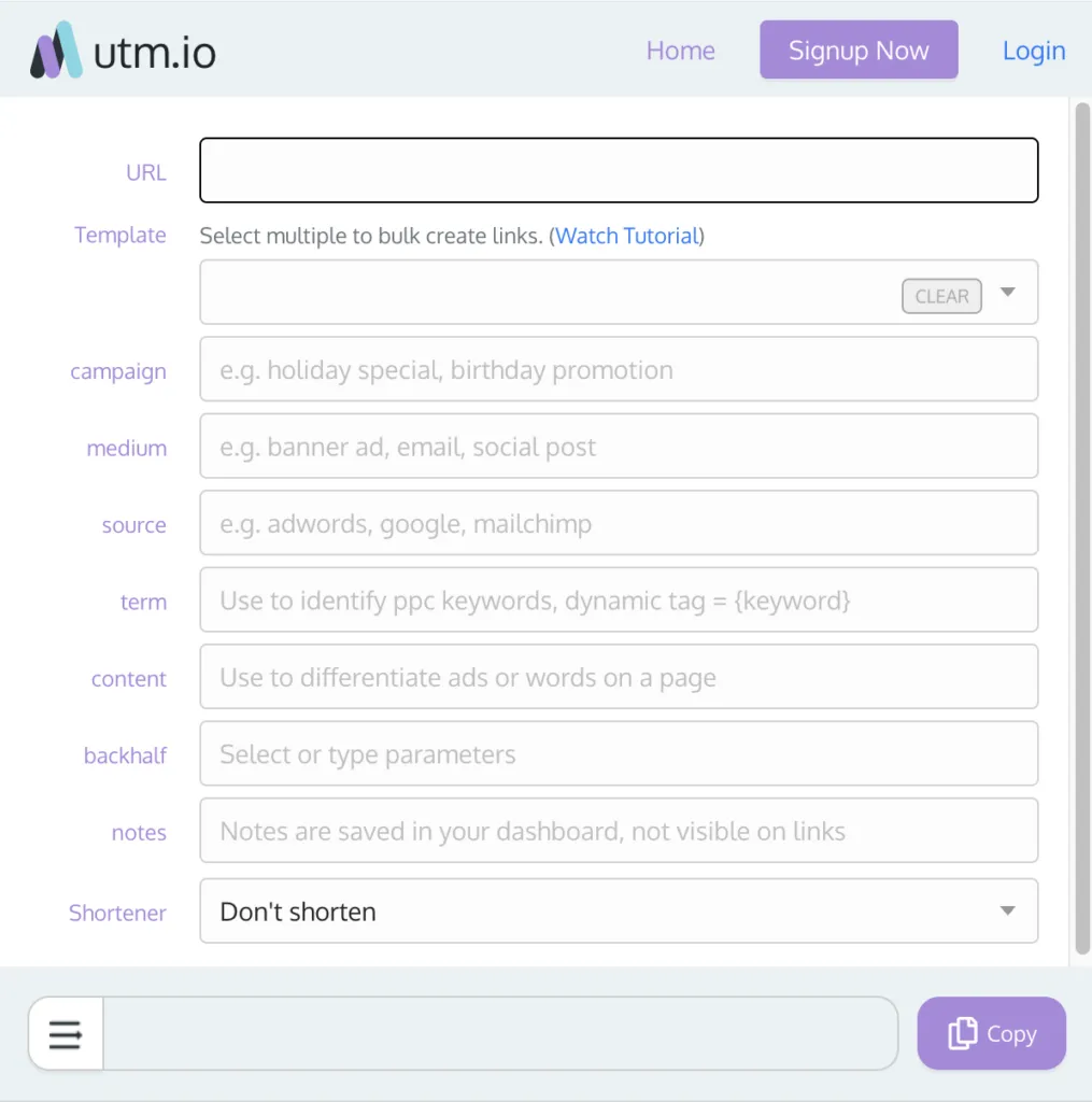utm io chrome extension