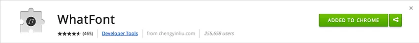 WhatFont na Chrome Web Store